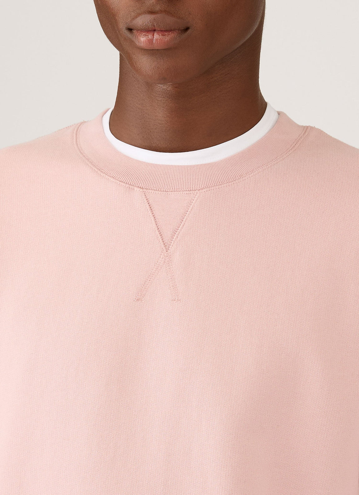 Men's Loopback Sweatshirt in Shell Pink