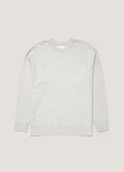 Men's Oversized Loopback Sweatshirt in Light Grey Melange