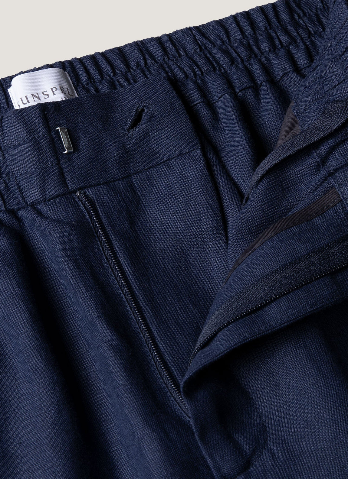 Men's Linen Drawstring Trouser in Light Navy