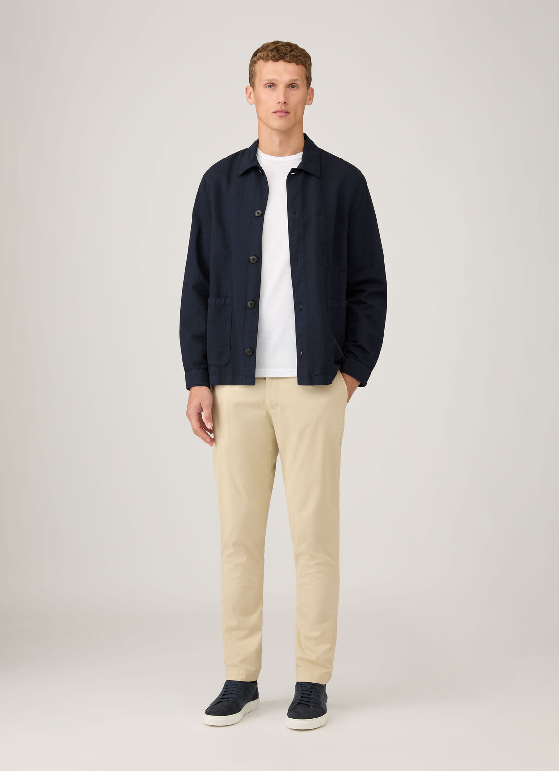 Men's Slim Fit Chino in Light Stone