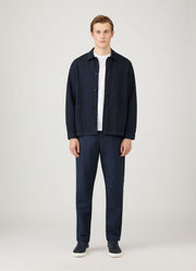 Men's Cotton Linen Trouser in Navy