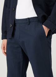 Men's Cotton Linen Trouser in Navy