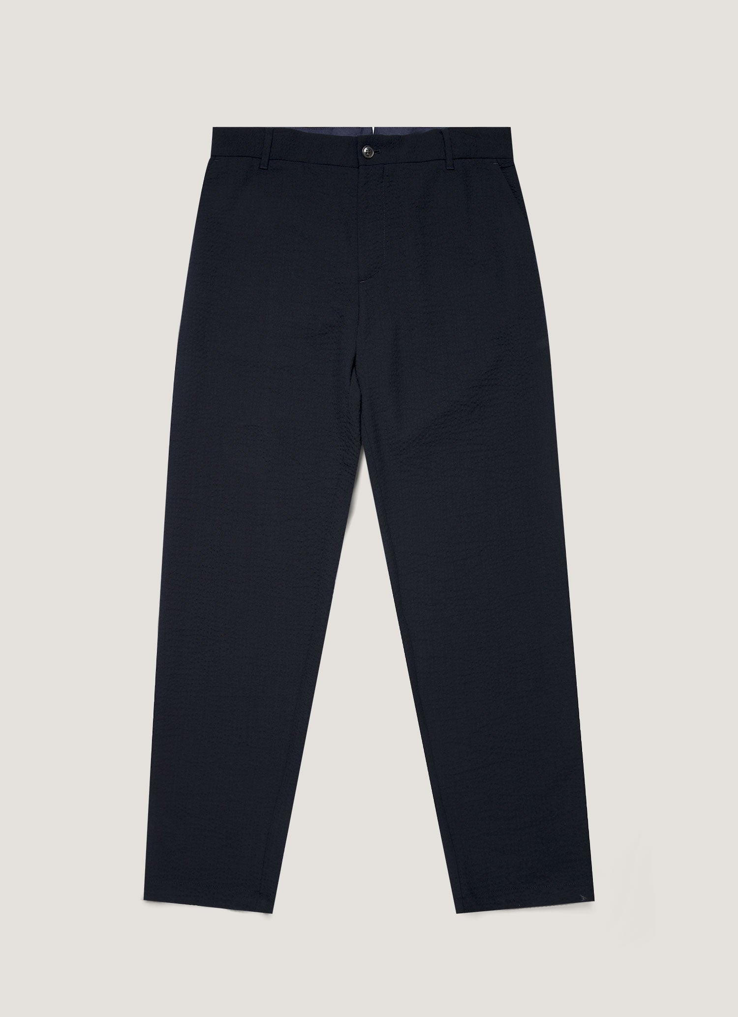 Men's Seersucker Wool Trouser in Navy