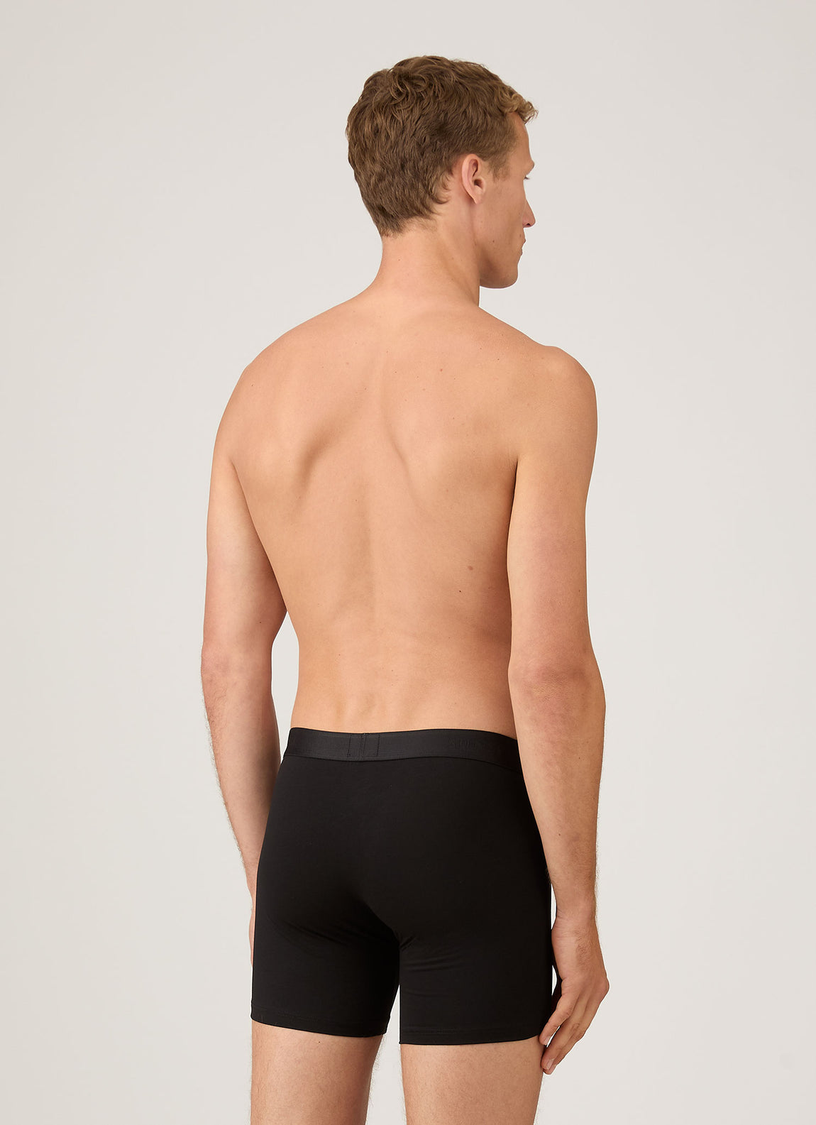 Men's Stretch Cotton Boxer Briefs in Black