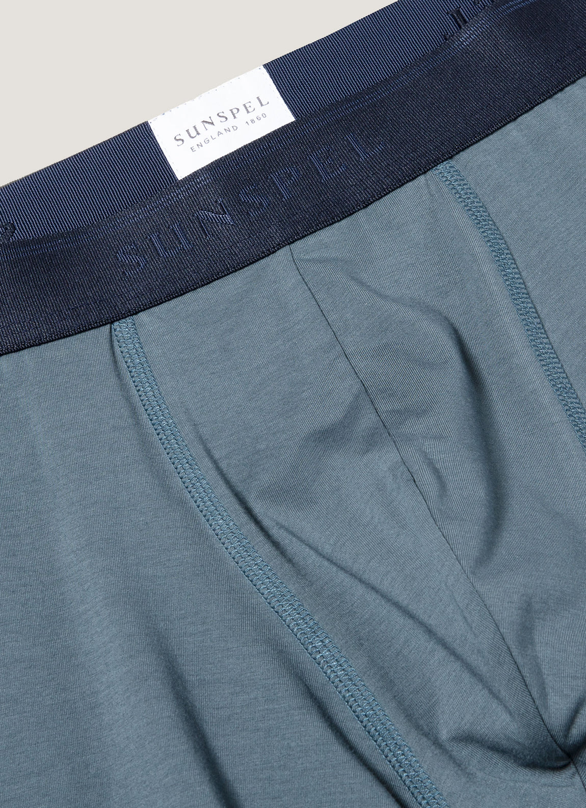 Men's Stretch Cotton Trunks in Dark Petrol