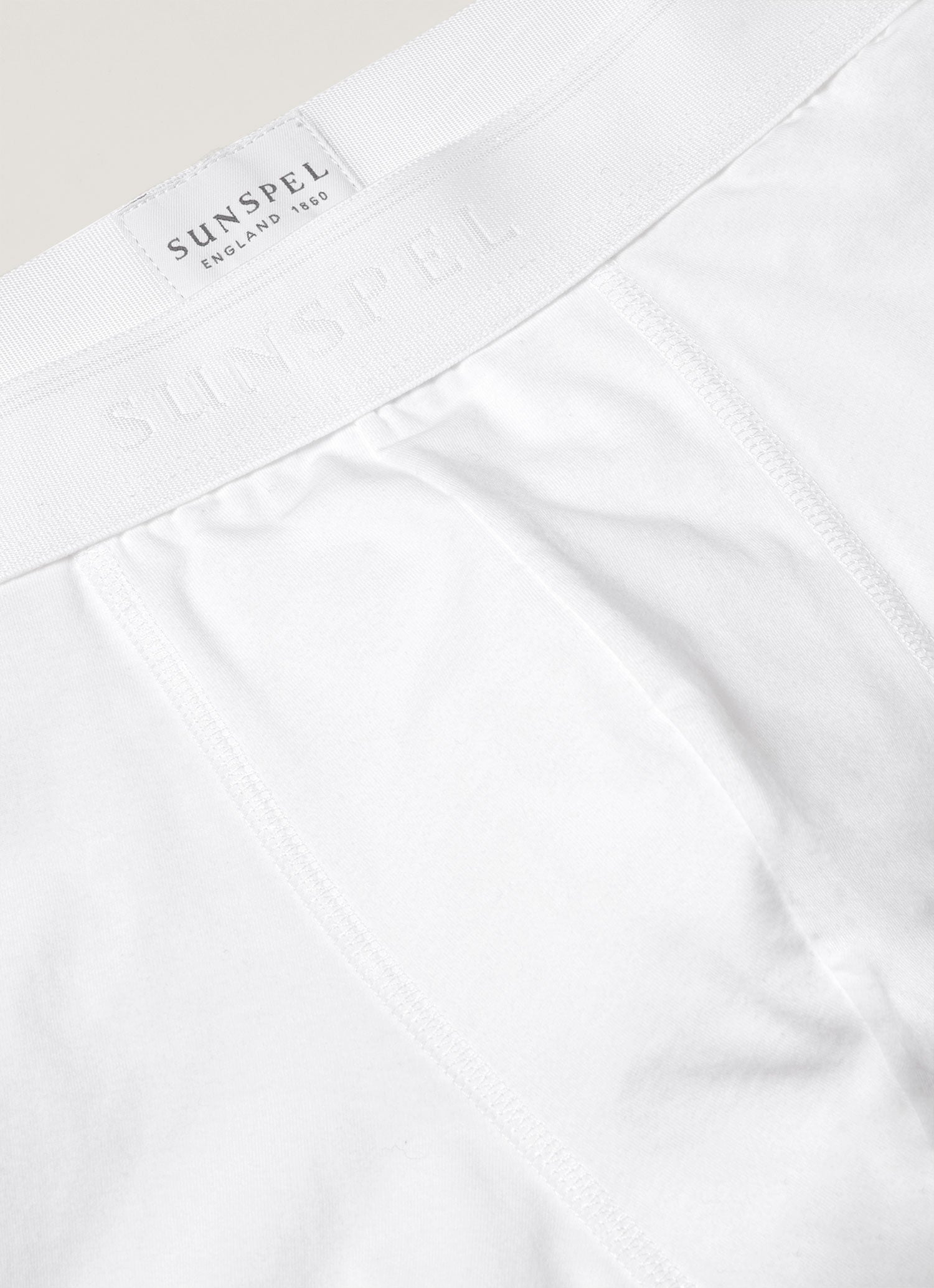 Men's Stretch Cotton Trunks in White