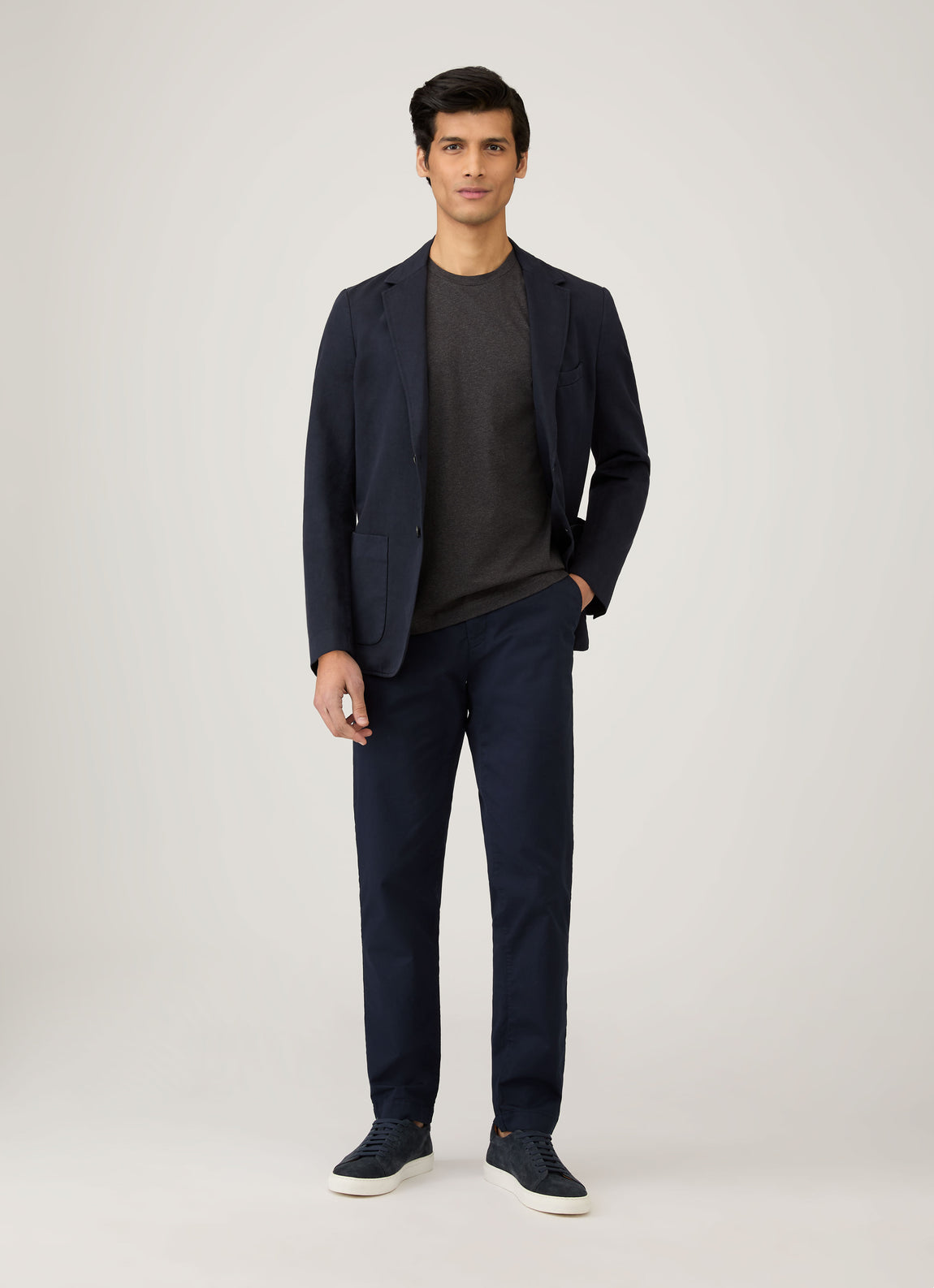 Men's Riviera T-shirt in Charcoal Melange