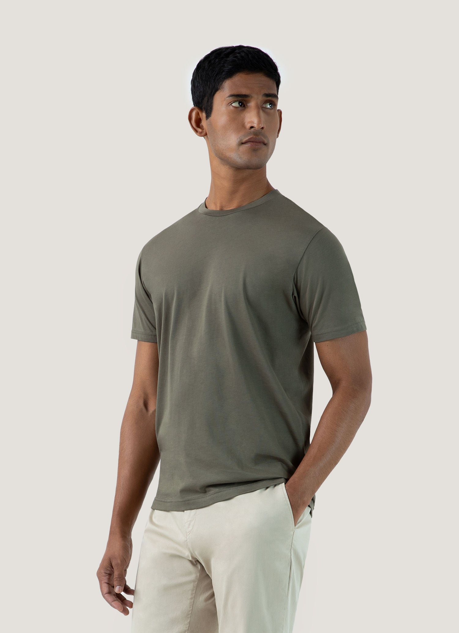 Men's Riviera Midweight T‑shirt in Khaki