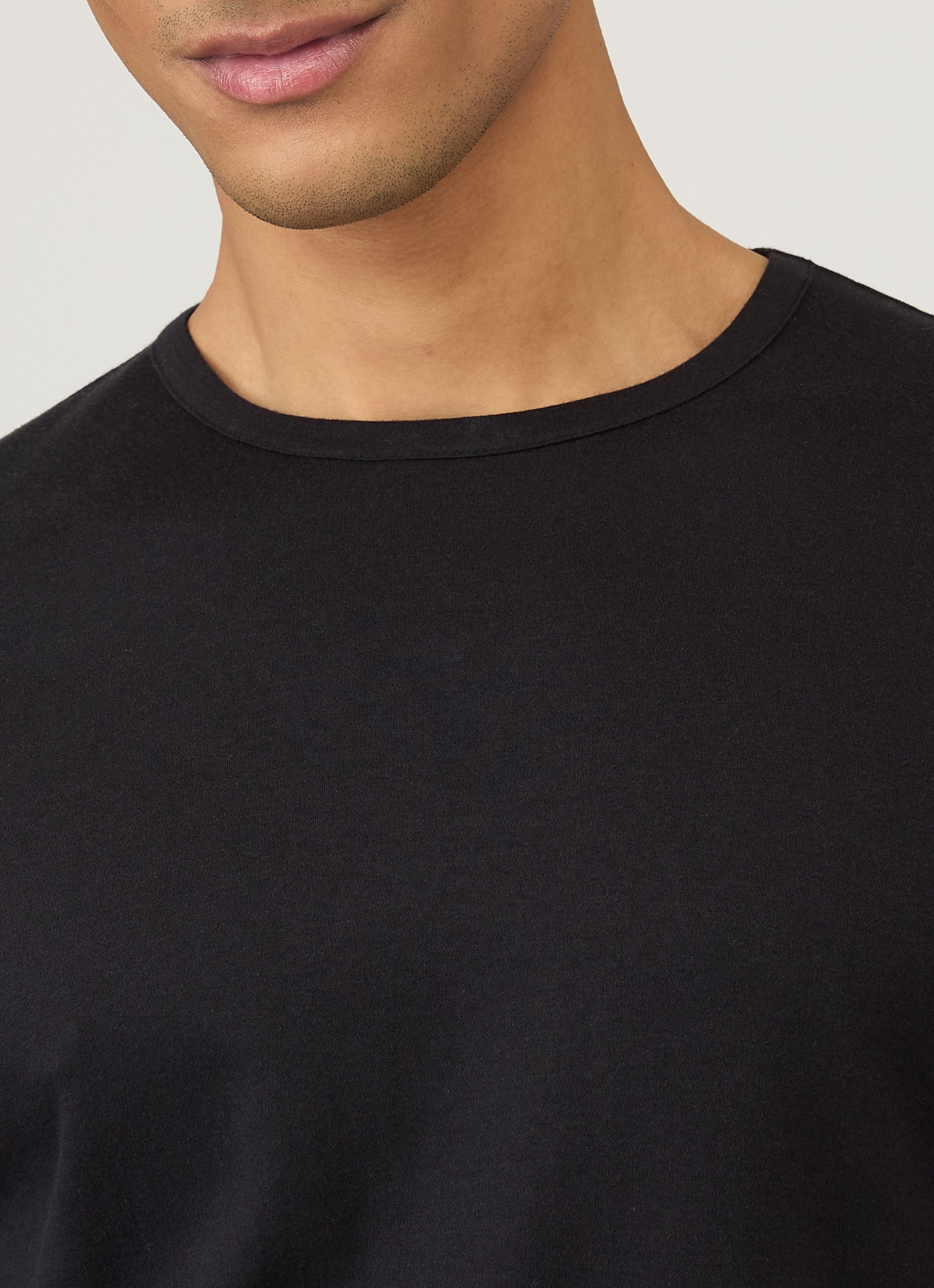 Men's Sea Island Cotton T-shirt in Black