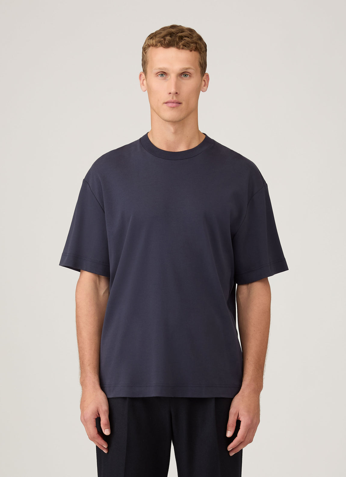 Men's Oversized Heavyweight T-shirt in Navy