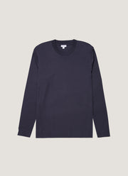 Men's Long Sleeve Heavyweight T-shirt in Navy