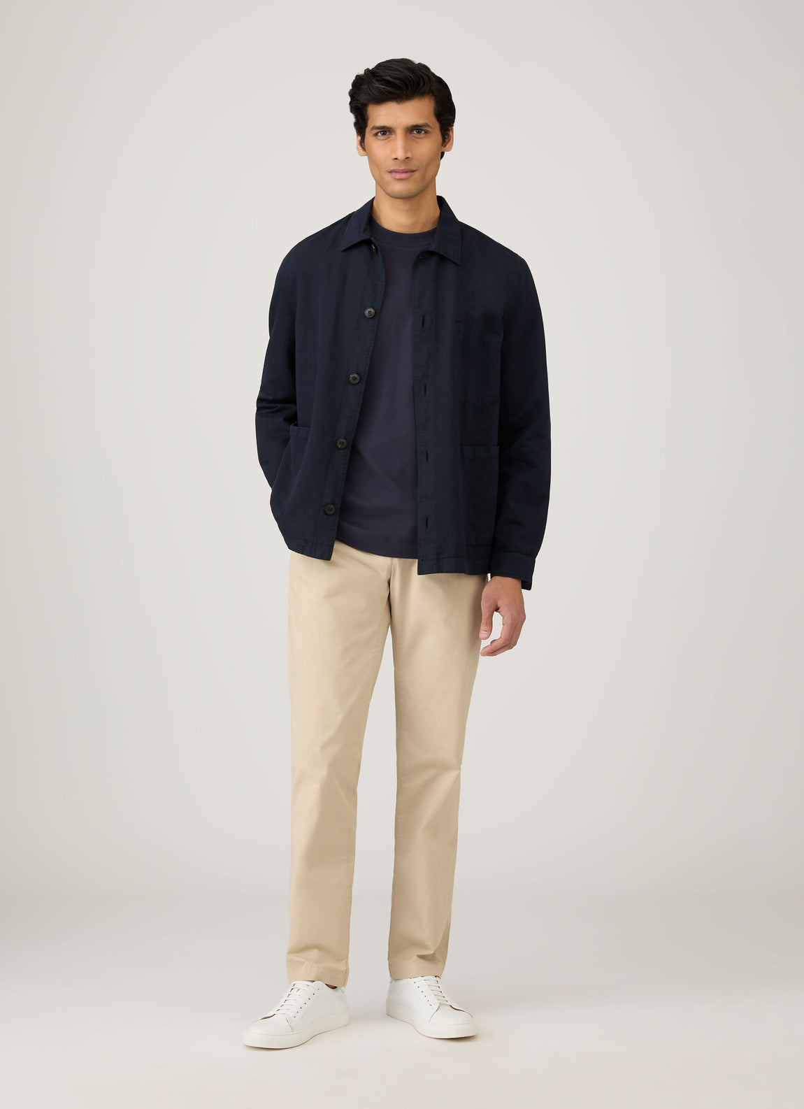 Men's Long Sleeve Heavyweight T-shirt in Navy