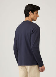 Men's Long Sleeve Heavyweight T-shirt in Navy