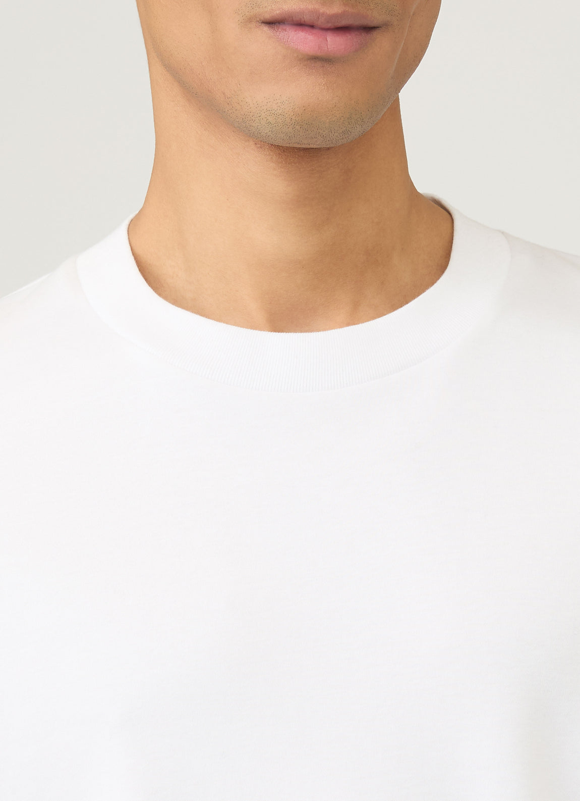 Men's Long Sleeve Heavyweight T-shirt in White
