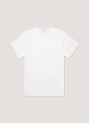 Men's Sea Island Cotton Underwear T-shirt in White