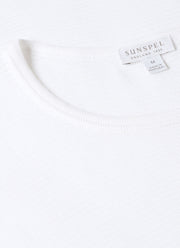 Men's Cellular Cotton Underwear T-shirt in White