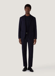 Men's Sea Island Cotton Knit T-shirt in Light Navy