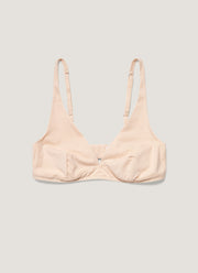 Women's Cotton Stretch Bralette in Beige