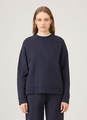Women's Relaxed Loopback Sweatshirt in Navy