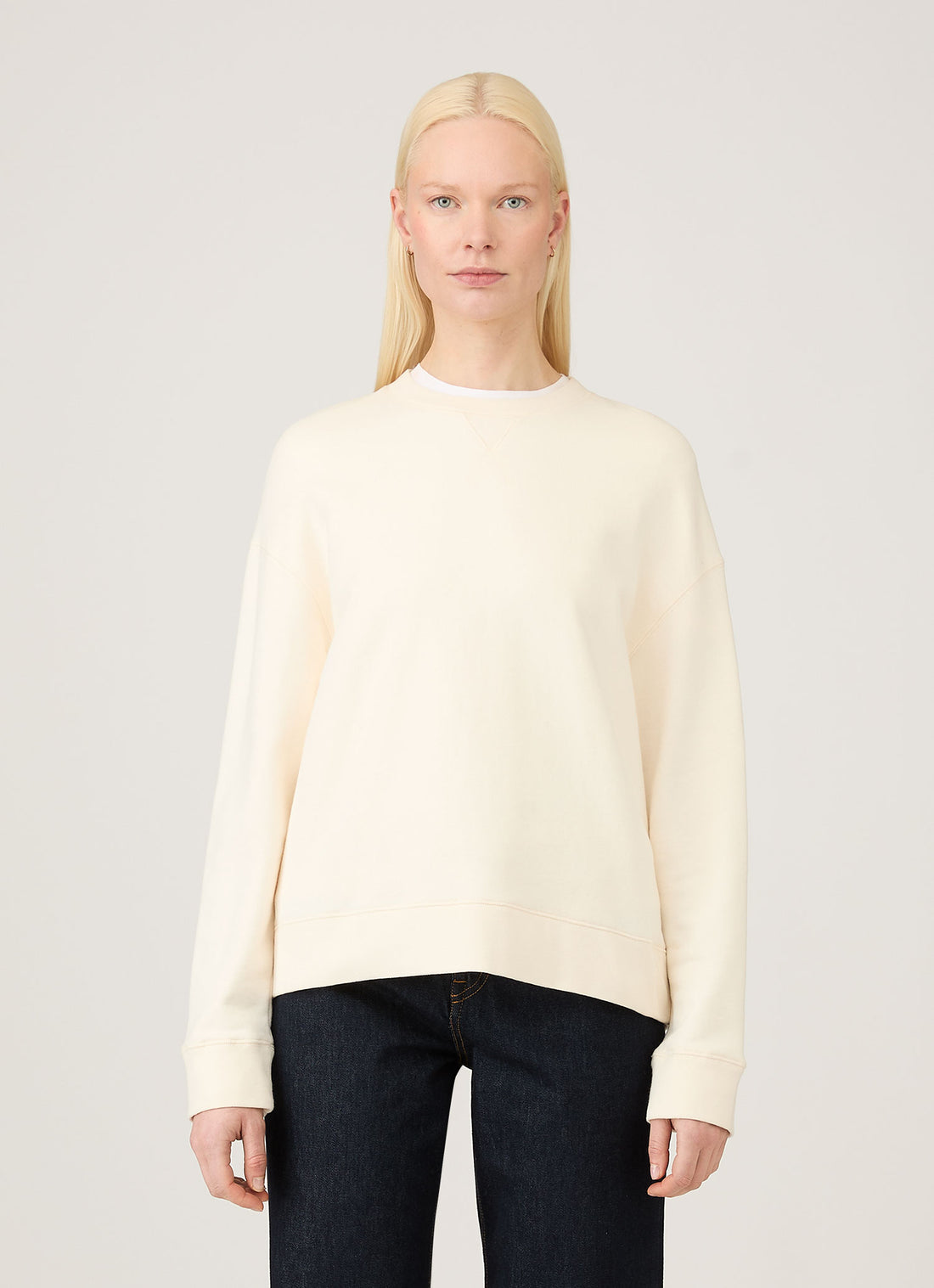 Women's Relaxed Loopback Sweatshirt in Undyed