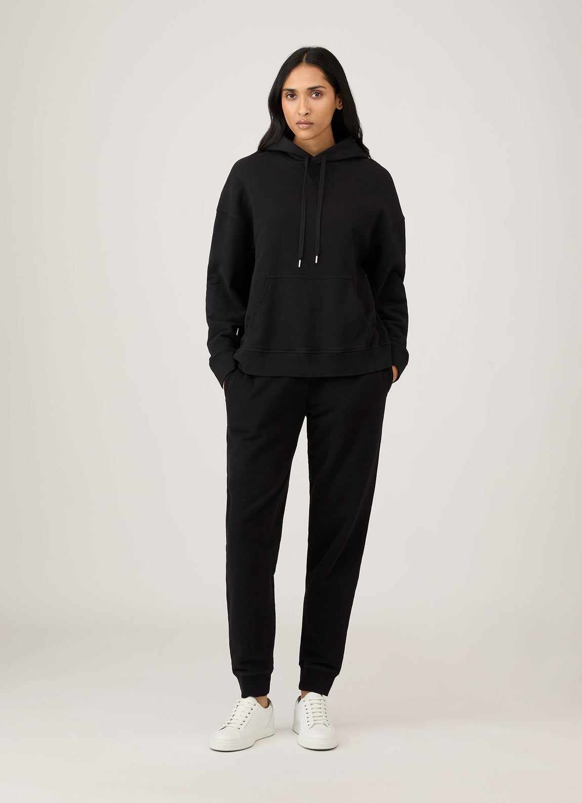 Women's Loopback Hoodie in Black