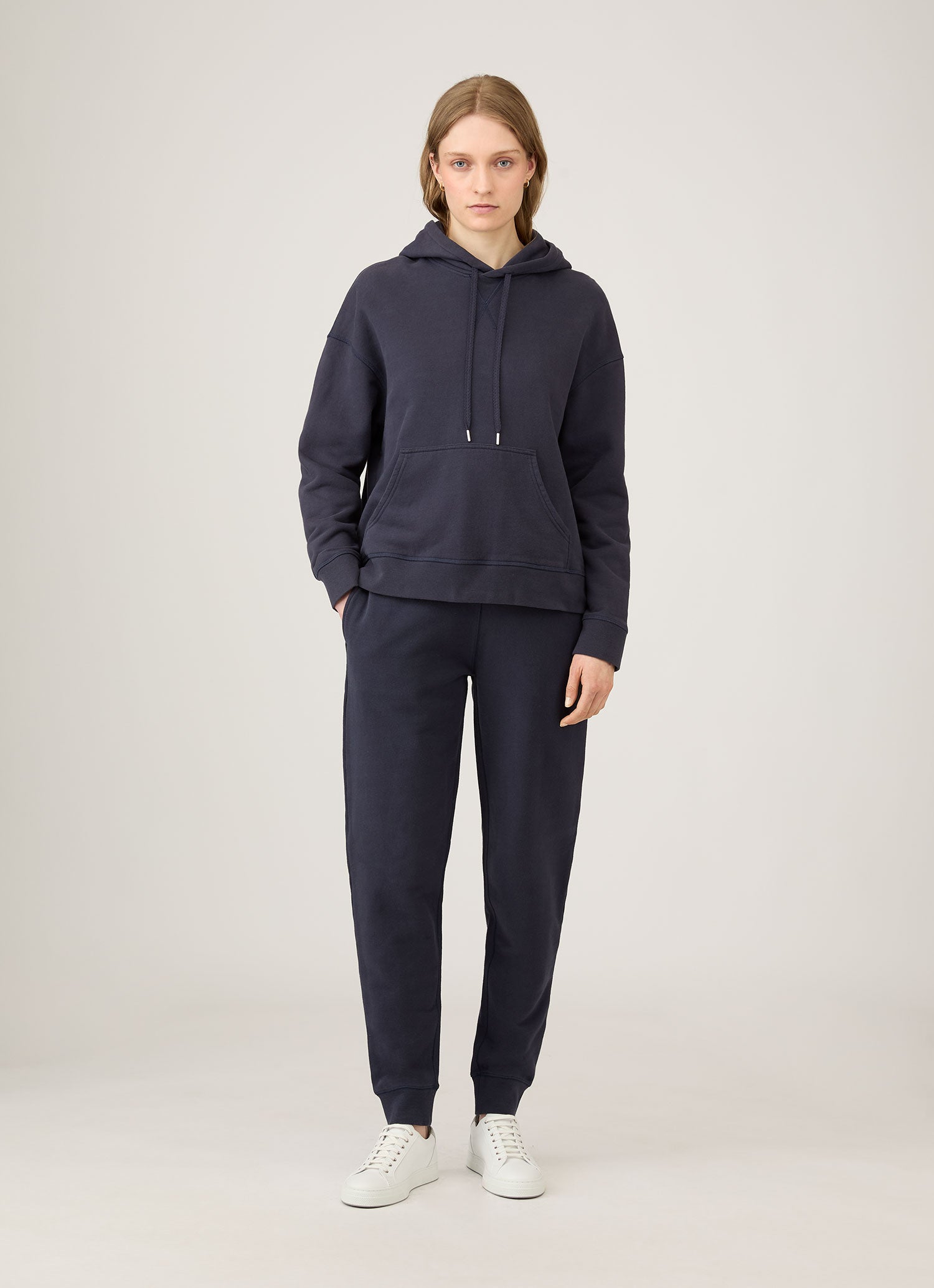Women's Loopback Hoodie in Navy