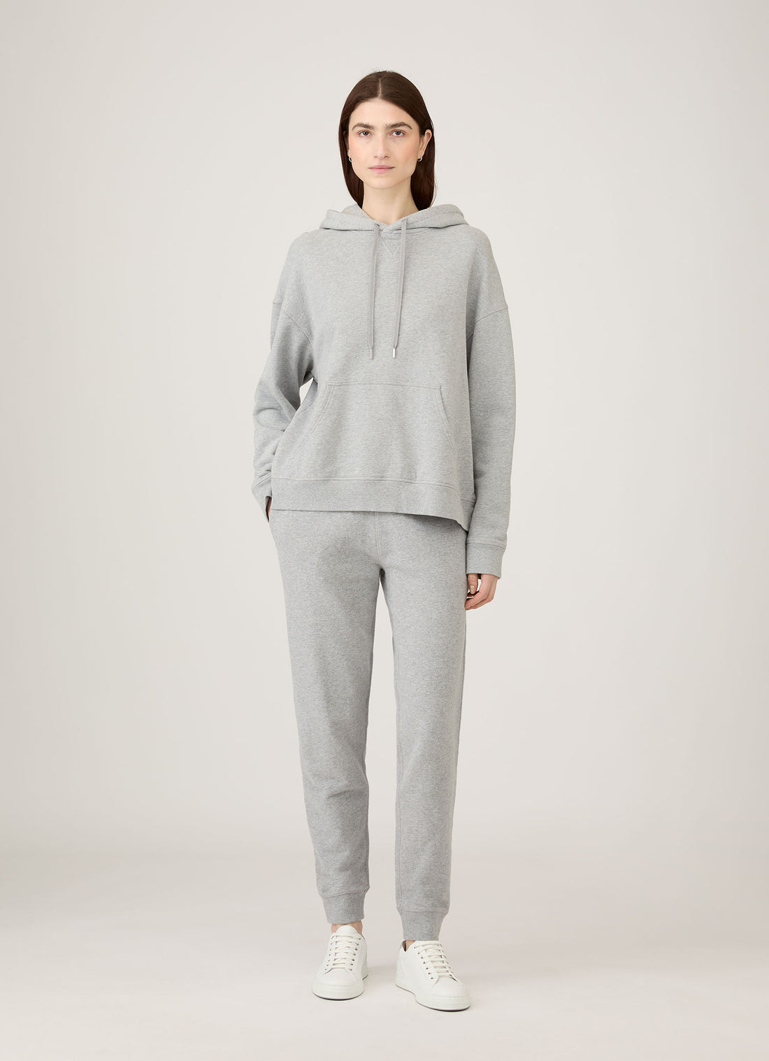 Women's Loopback Hoodie in Grey Melange