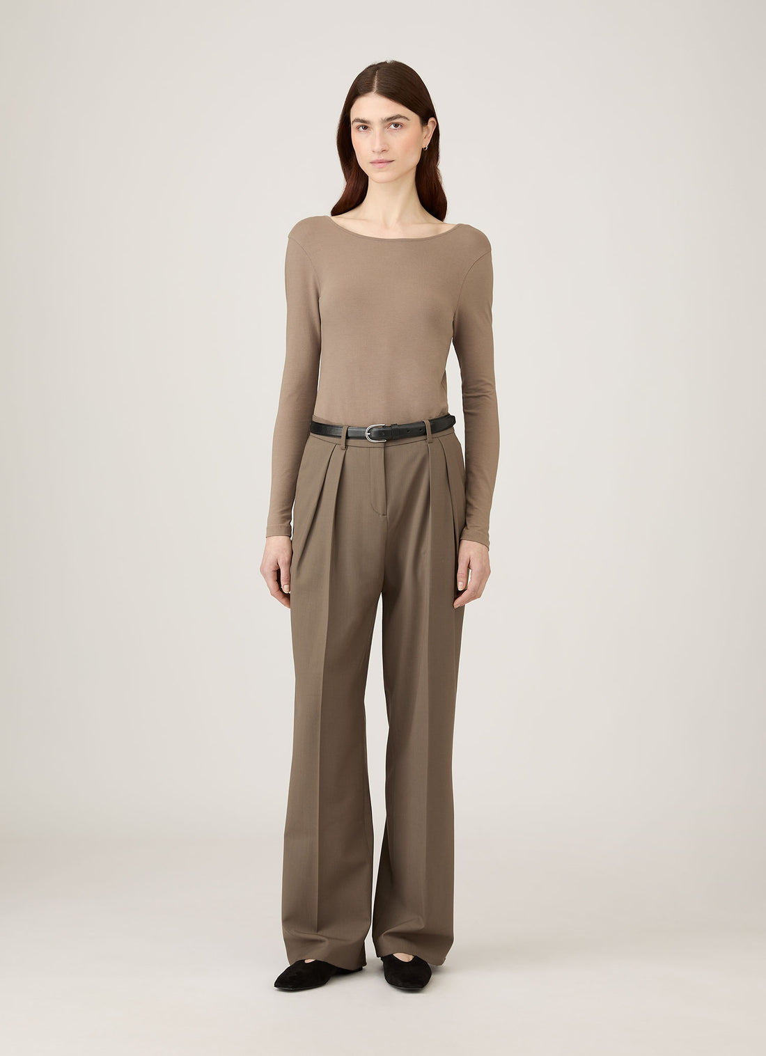 Women's Stretch Cotton Scoop Back Top in Cedar