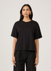 Women's Boxy Heavyweight T-shirt in Black