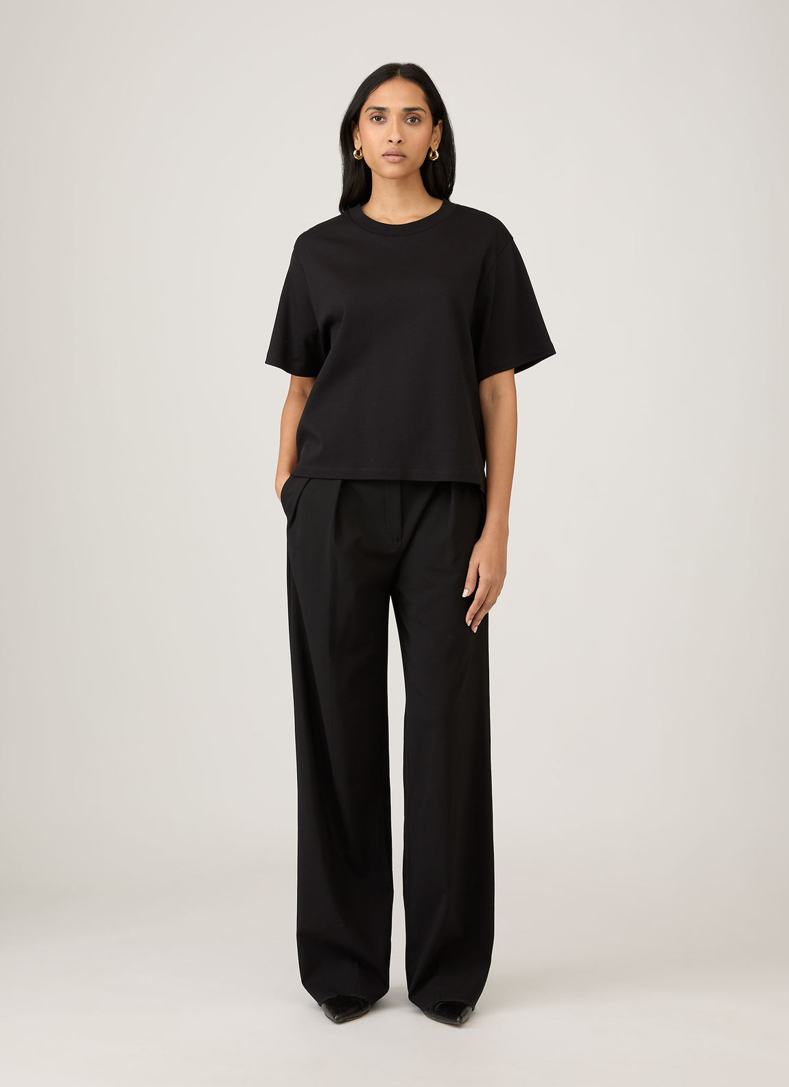 Women's Boxy Heavyweight T-shirt in Black