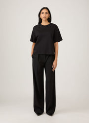 Women's Boxy Heavyweight T-shirt in Black