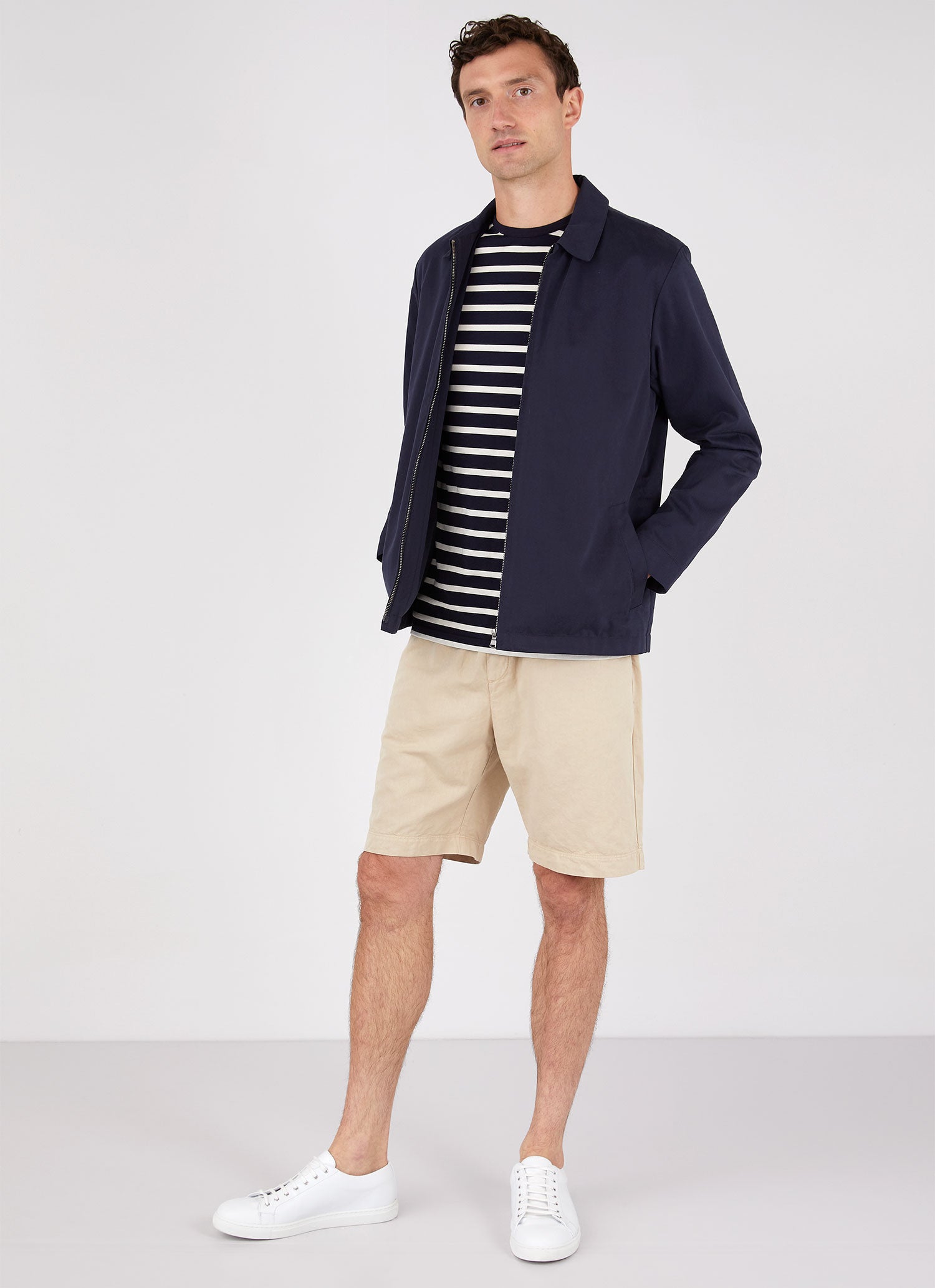 Cotton Harrington Jacket - Navy