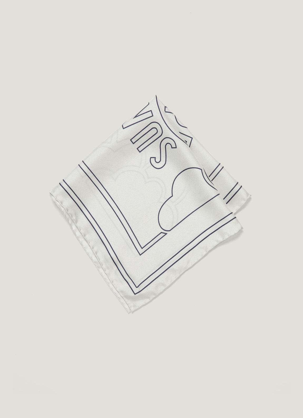 Silk Pocket Square in Ecru