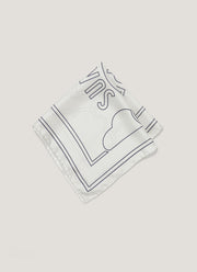 Silk Pocket Square in Ecru