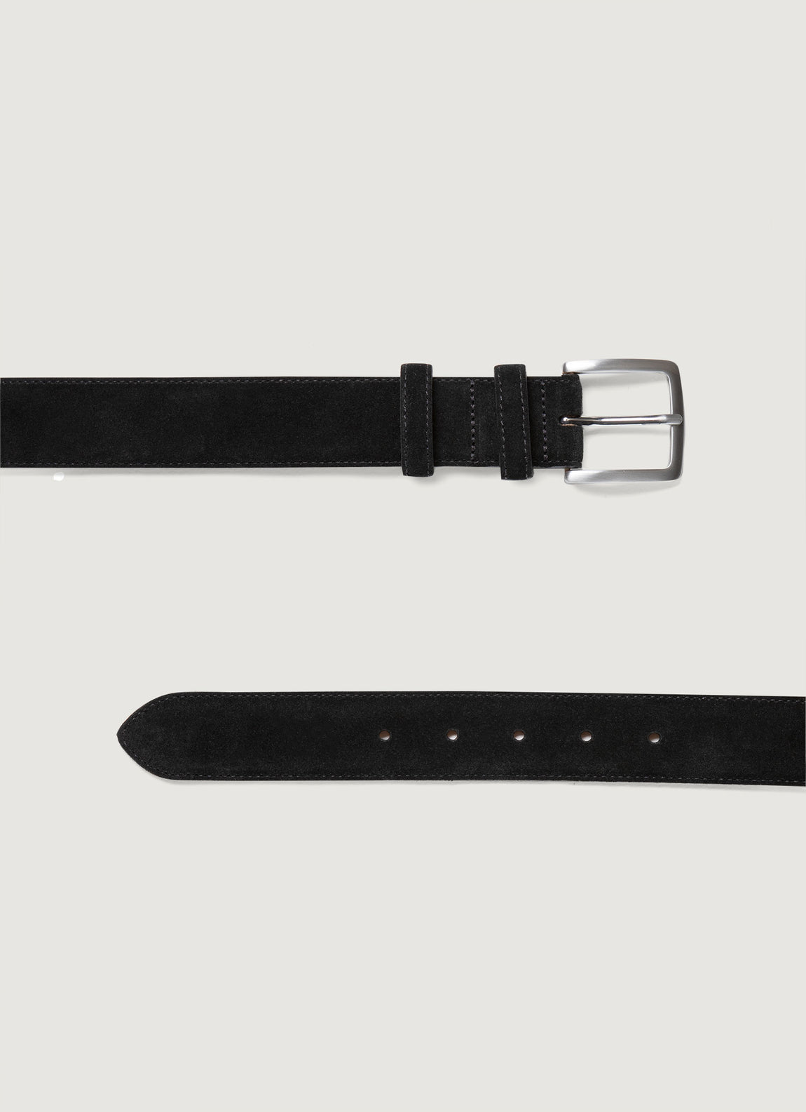 Men's Suede Belt in Black
