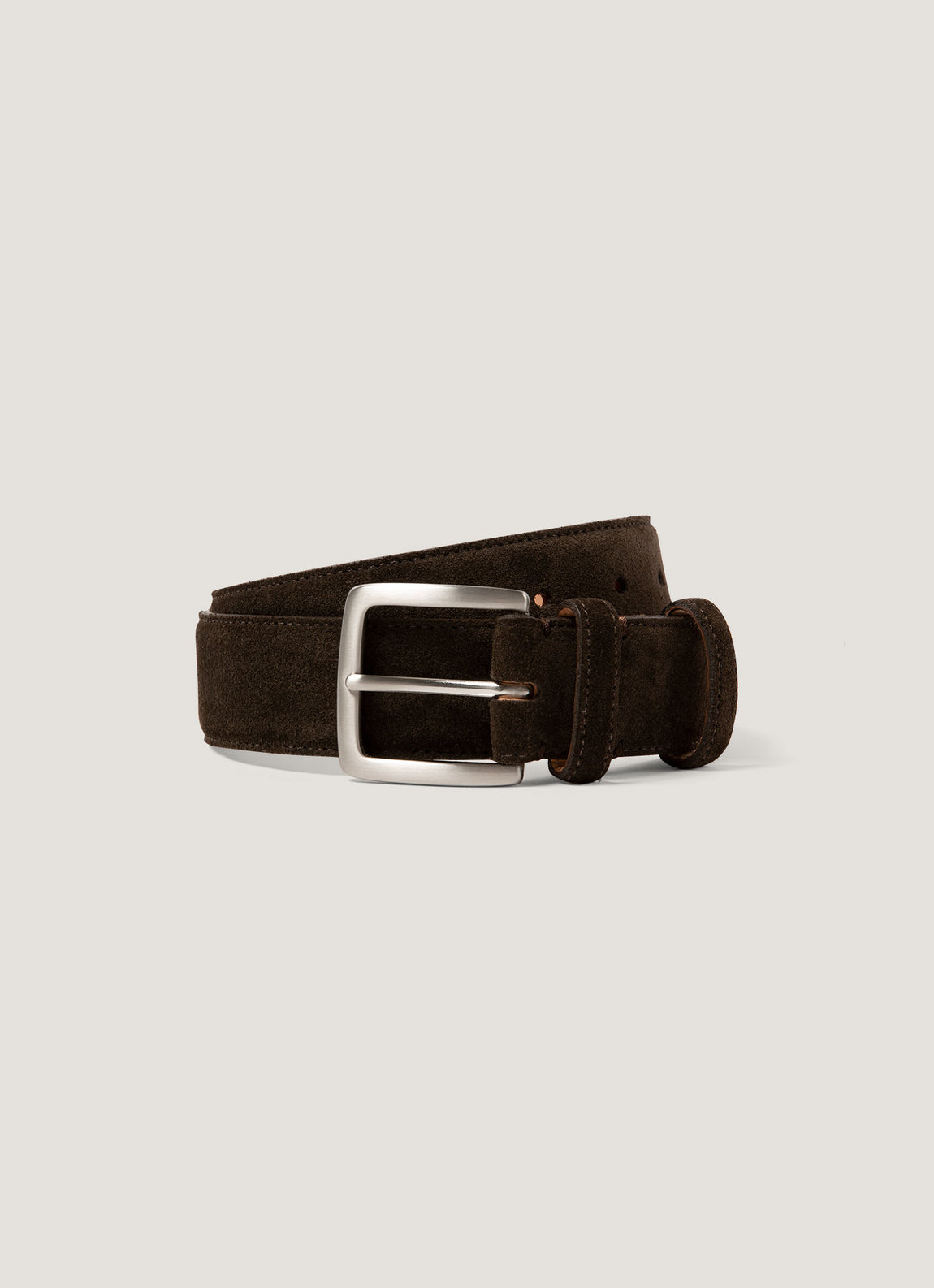Men's Suede Belt in Brown