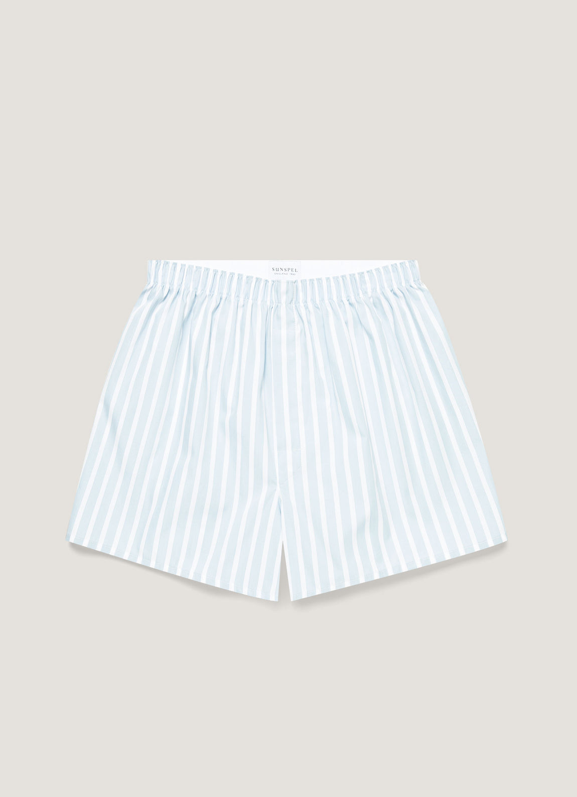 Men's Classic Boxer Shorts in Sky Blue/White