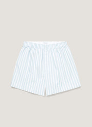 Men's Classic Boxer Shorts in Sky Blue/White