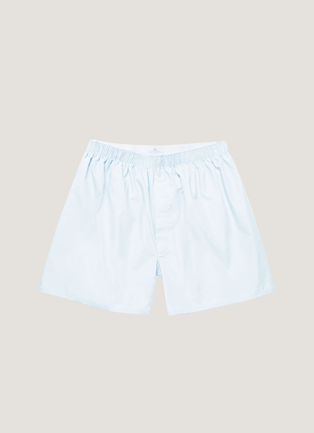 Men's Long Cut Classic Boxer Shorts in Plain Blue