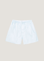 Men's Long Cut Classic Boxer Shorts in Plain Blue