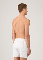 Men's Long Cut Classic Boxer Shorts in White
