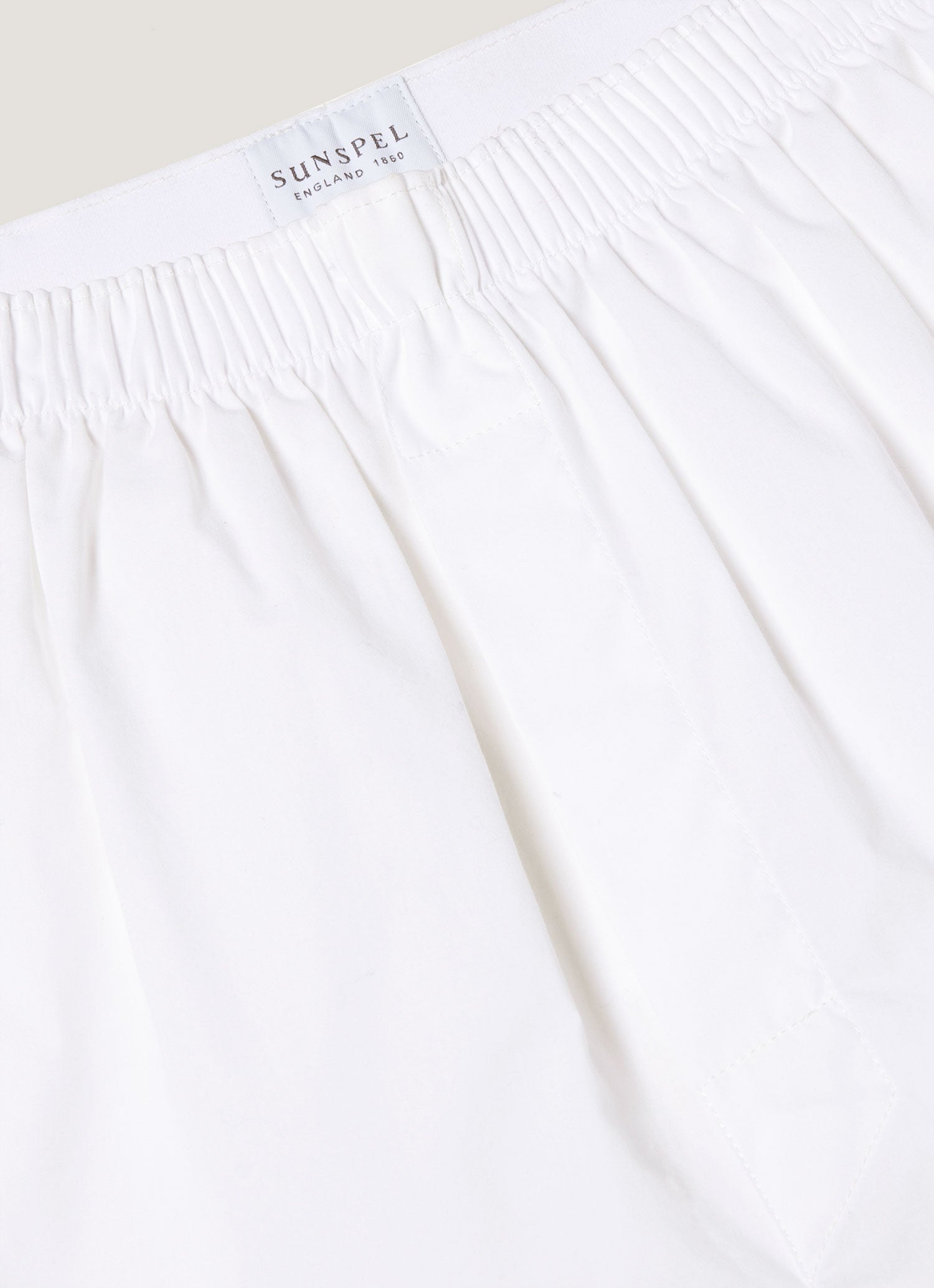 Men's Long Cut Classic Boxer Shorts in White