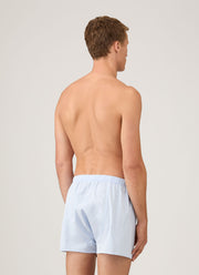 Men's Sea Island Cotton Boxer Short in Light Blue