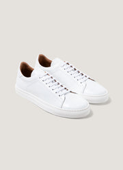 Men's Leather Tennis Shoe in White