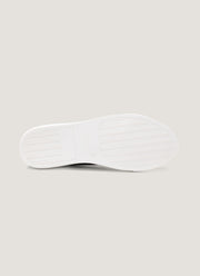 Men's Suede Tennis Shoe in Light Navy