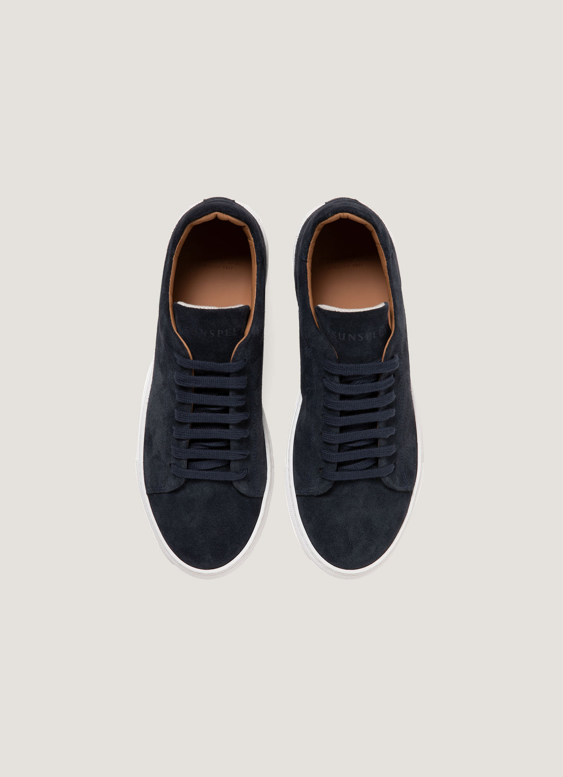 Men's Suede Tennis Shoe in Light Navy