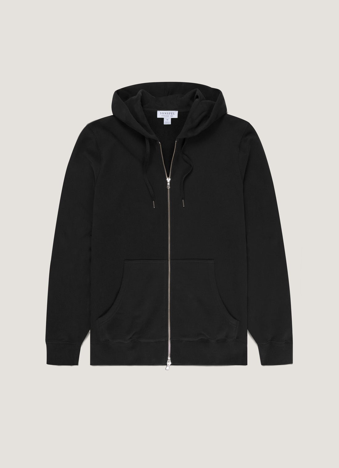 Men's Loopback Zip Hoodie in Black