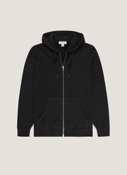 Men's Loopback Zip Hoodie in Black