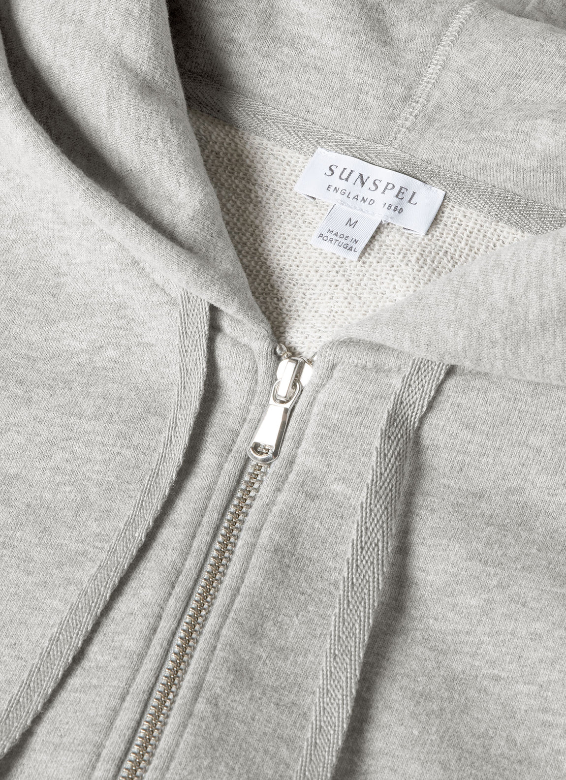Men's Loopback Zip Hoodie in Grey Melange