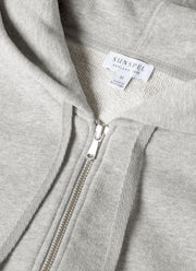Men's Loopback Zip Hoodie in Grey Melange